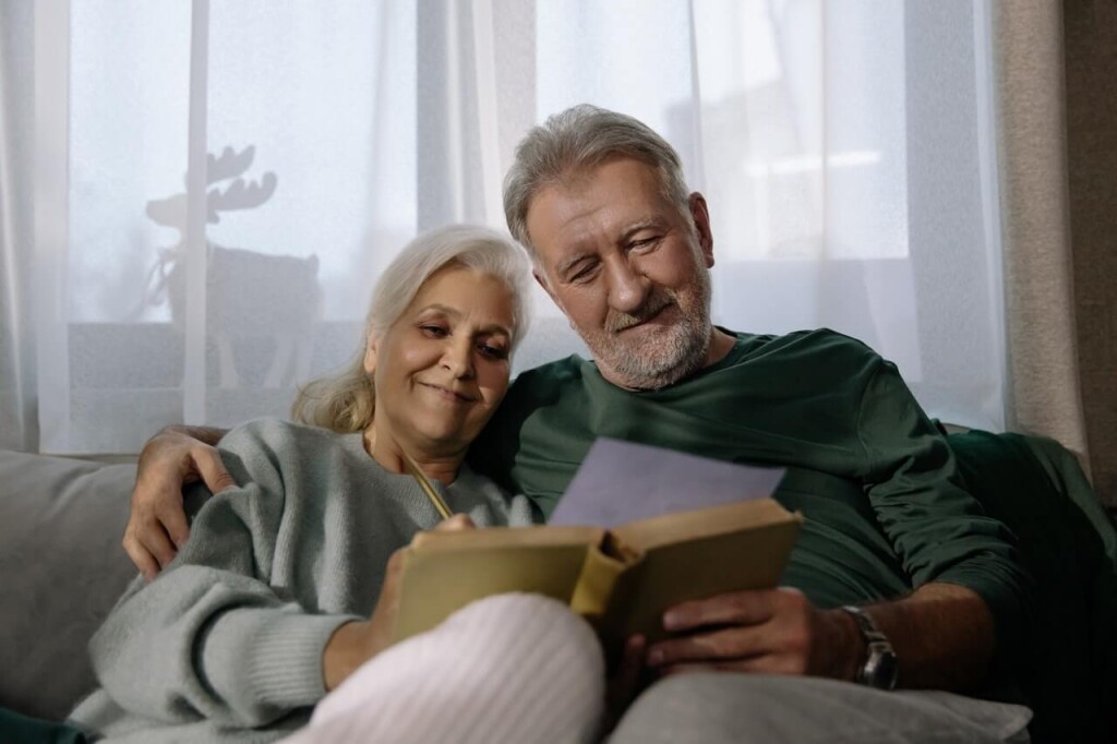 Retired Couple Reading